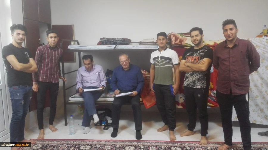 بازدید از اتاق‌های سرای دانشجویی طلوع به مناسبت هفتۀ سلامت 3