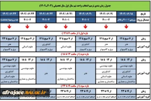 ترمیم انتخاب واحد 3