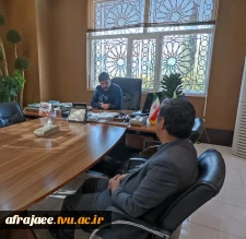 دیدار صمیمانه دکتر رحیم امین زاده رئیس دانشکده فنی مهندسی شهید رجایی شیراز با شهردار منطقه ٩ شیراز